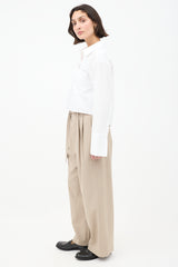 Birgitte Herskind White Cotton Samuel Cropped Shirt