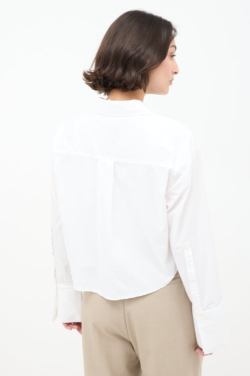 Birgitte Herskind White Cotton Samuel Cropped Shirt