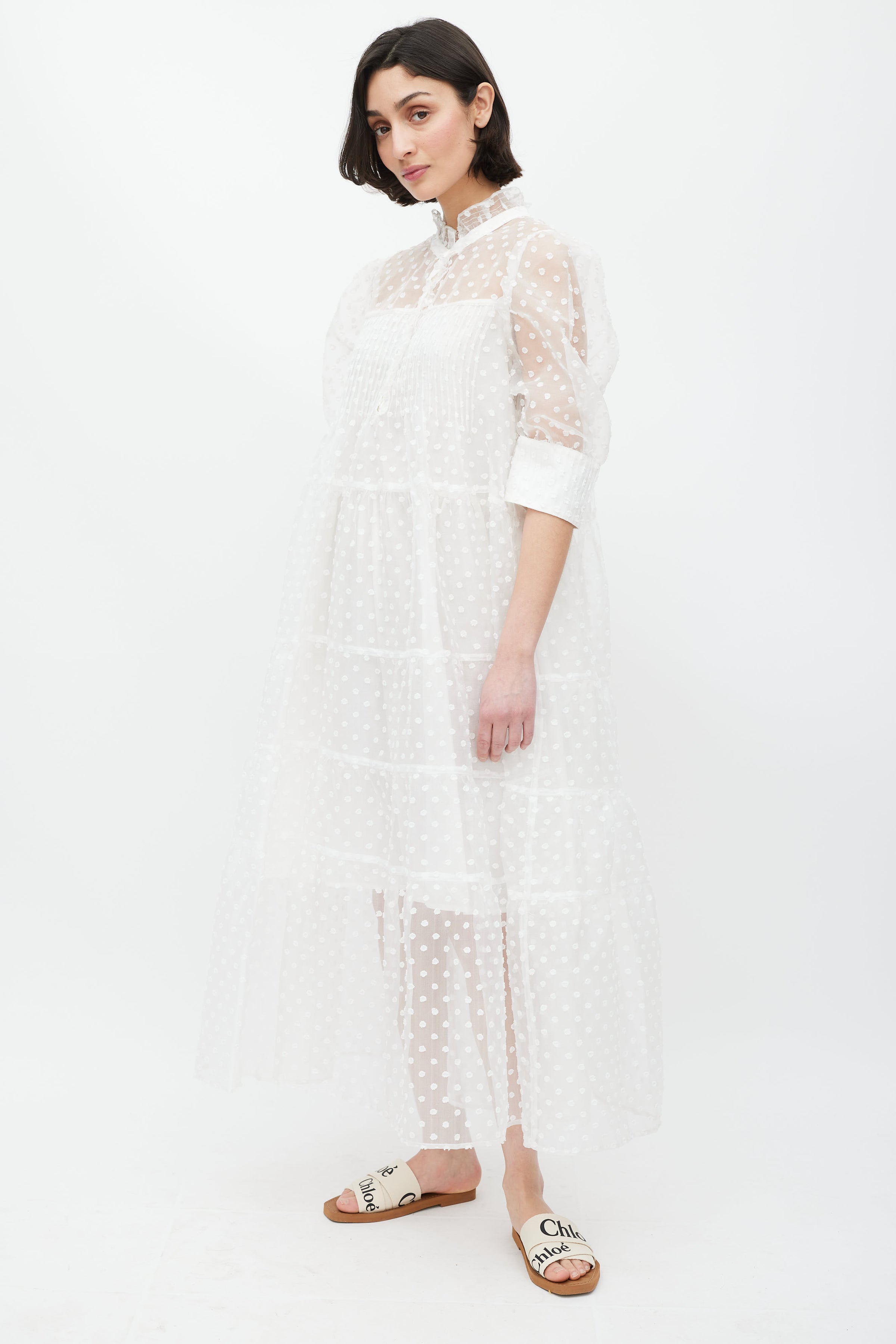 Birgitte Herskind // White Polka Dot Tiered Dress VSP Consignment Birgitte Herskind // White Polka Dot Tiered Dress VSP Consignment