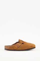Birkenstocks Brown Suede Boston Mule