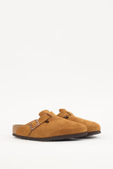 Birkenstocks Brown Suede Boston Mule