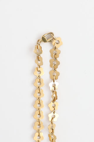Birks 18K Yellow Gold Flower Chain Bracelet