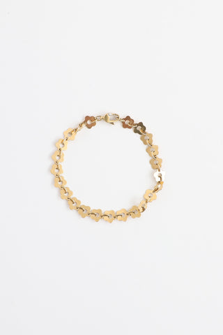 Birks 18K Yellow Gold Flower Chain Bracelet
