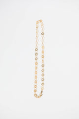 Fine Jewelry 18K Yellow Gold Flower Chain Necklace