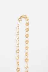 Fine Jewelry 18K Yellow Gold Flower Chain Necklace