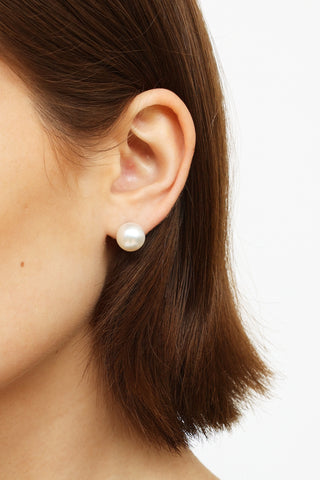 Birks 18K White Gold South Sea Pearl Earrings