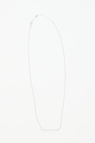 Birks 18k White Gold Rosée Du Matin Bar Necklace