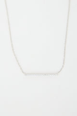 Birks 18k White Gold Rosée Du Matin Bar Necklace