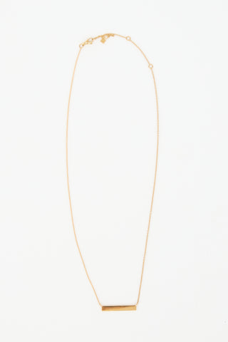Birks 18k Gold Essentials Bar Necklace