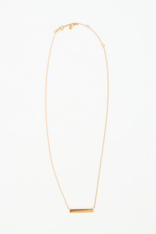 Birks 18k Gold Essentials Bar Necklace