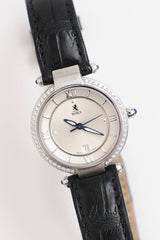 Birks Diamond & Sapphire Leather Watch