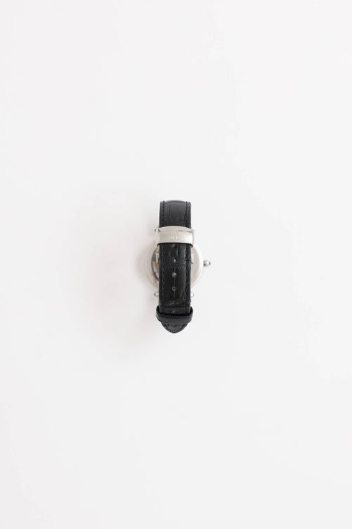 Birks Diamond & Sapphire Leather Watch