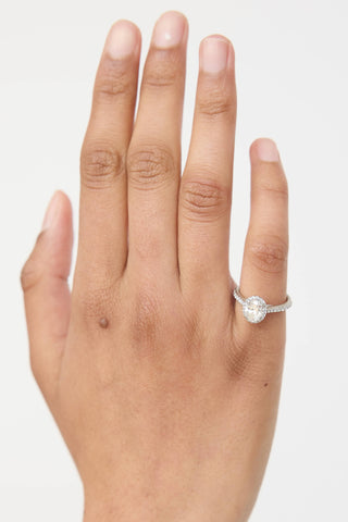 Platinum Diamond Halo Ring