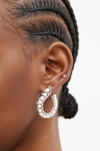 Birks Sterling Silver & Freshwater Baroque Pearl Teardrop Earrings