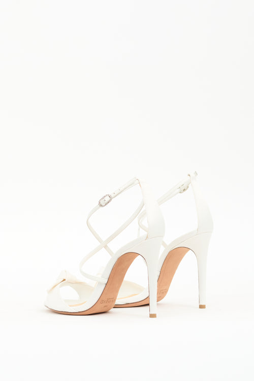 Alexandre Birman White Satin Clartina 100 Sandal