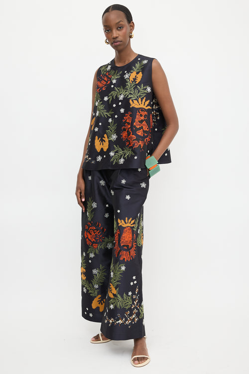 Biyan Silk Floral Appliqué Set
