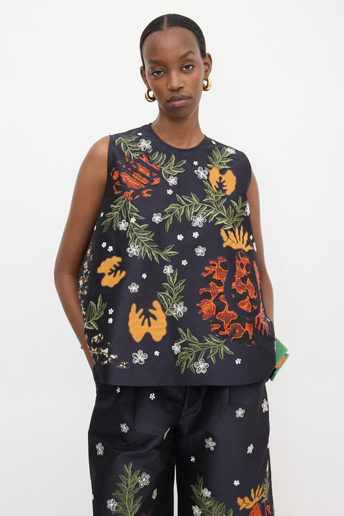 Biyan Silk Floral Appliqué Set