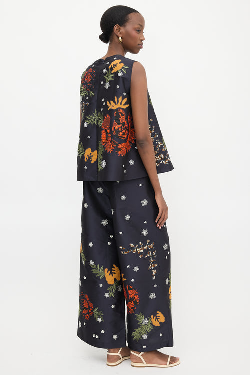 Biyan Silk Floral Appliqué Set