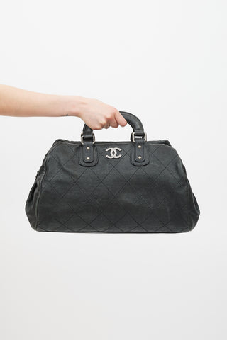 Chanel Black Aged Caviar Leather Outdoor Ligne Doctor Bag