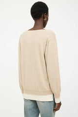 Black Goat Cashmere Knit V-Neck Sweater
