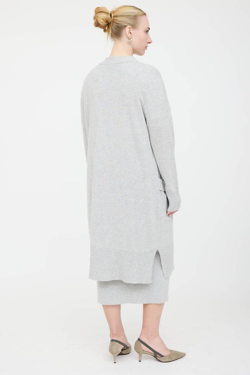 Black Goat Cashmere Open Cardigan