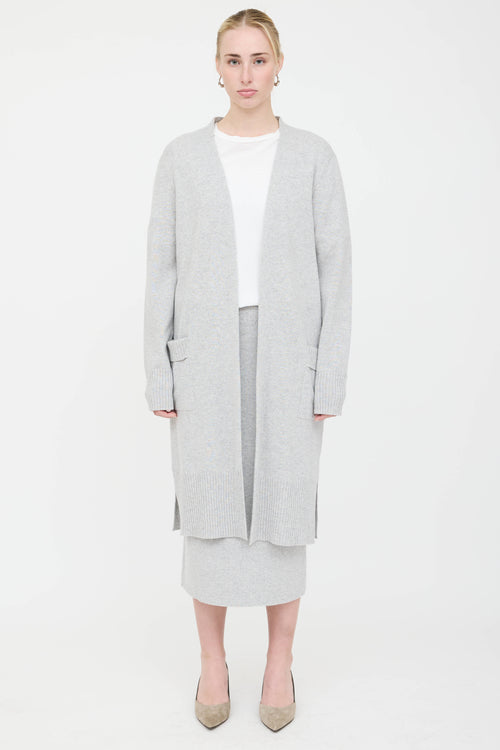 Black Goat Cashmere Open Cardigan