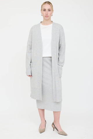 Black Goat Cashmere Open Cardigan