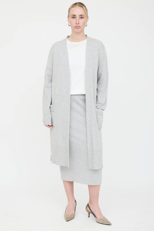 Black Goat Cashmere Open Cardigan