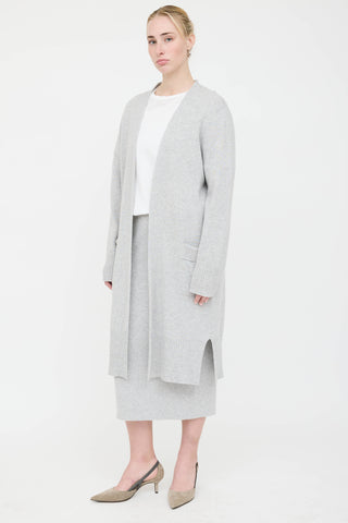 Black Goat Cashmere Pencil Skirt