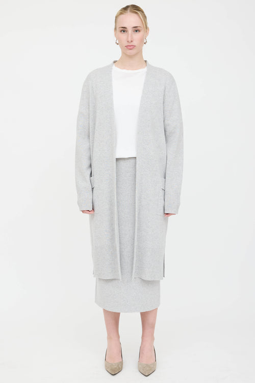 Black Goat Cashmere Pencil Skirt