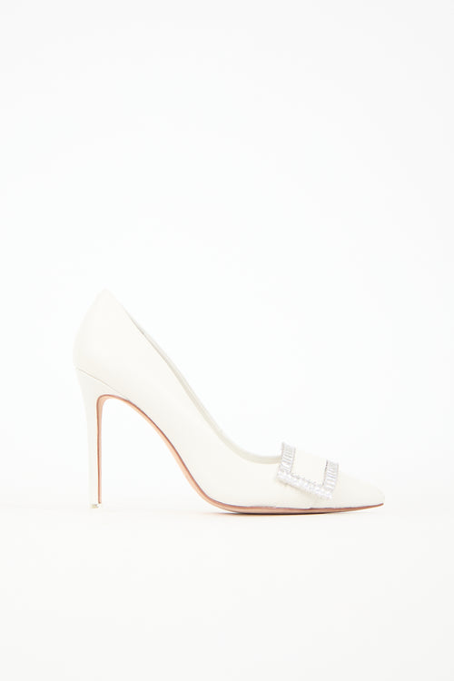 Black Suede Studio Leather Rania Pump