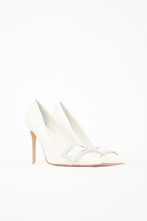 Black Suede Studio Leather Rania Pump