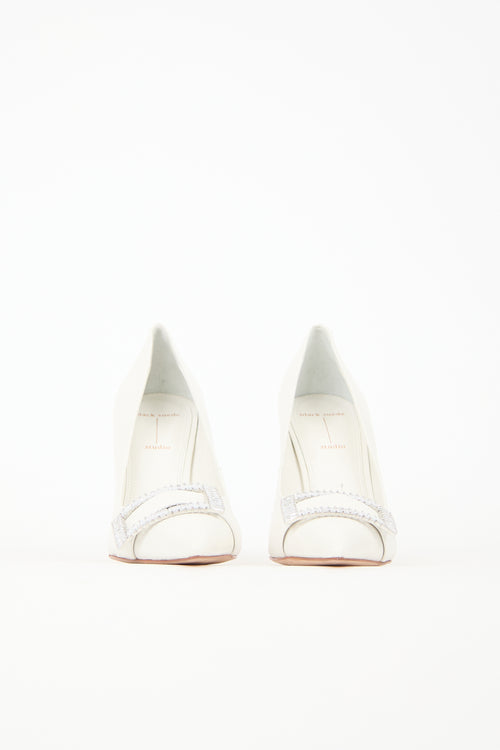 Black Suede Studio Leather Rania Pump