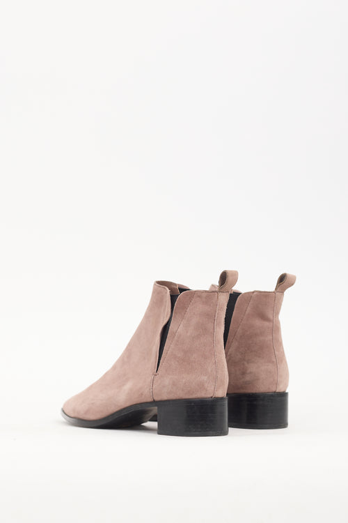 Black Suede Studio Pink Suede Chelsea Boot