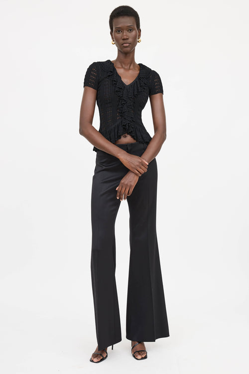 Blumarine Knit Ruffle Top