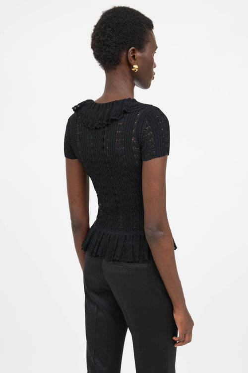 Blumarine Knit Ruffle Top