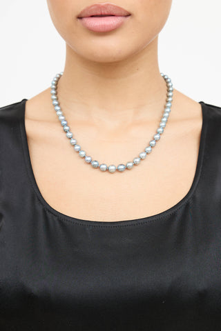 Fine Jewelry 14K Yellow Gold Akoya Pearl Necklace