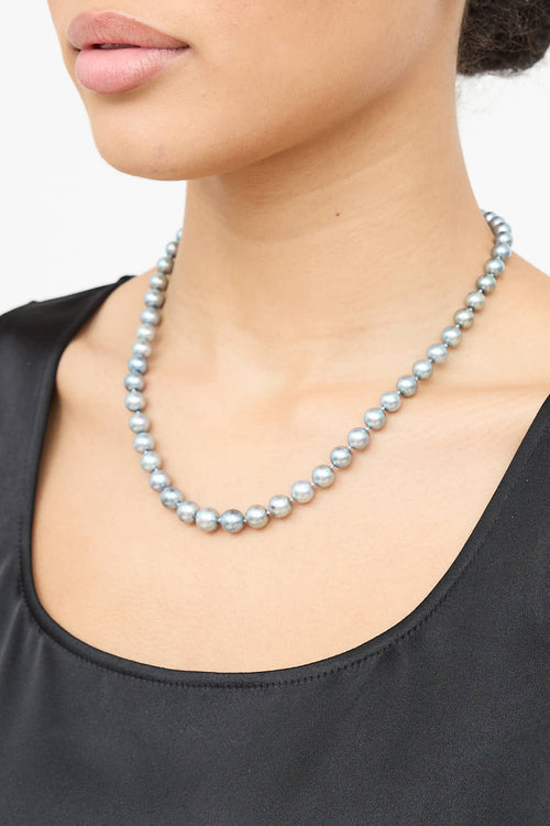 Fine Jewelry 14K Yellow Gold Akoya Pearl Necklace