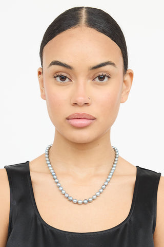 Fine Jewelry 14K Yellow Gold Akoya Pearl Necklace