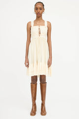 Blumarine Silk Ruffle Dress