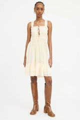 Blumarine Silk Ruffle Dress
