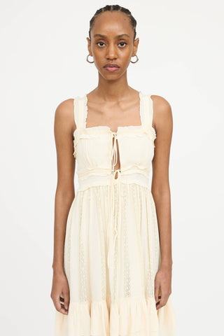 Blumarine Silk Ruffle Dress