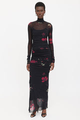 Blumarine Floral Tulle Gown