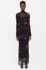 Blumarine Floral Tulle Gown