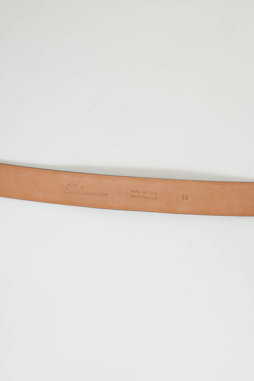 Blumarine Embossed Leather Crystal Belt