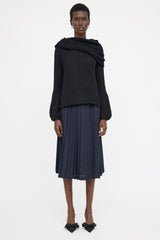 Blumarine Cashmere Off-Shoulder Sweater