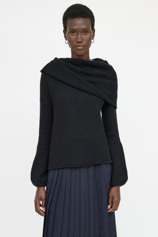 Blumarine Cashmere Off Shoulder Sweater