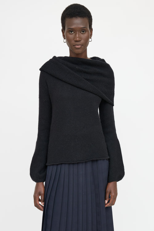 Blumarine Cashmere Off Shoulder Sweater