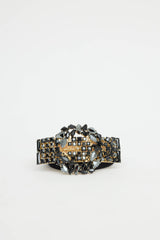 Blumarine Suede Crystal Belt