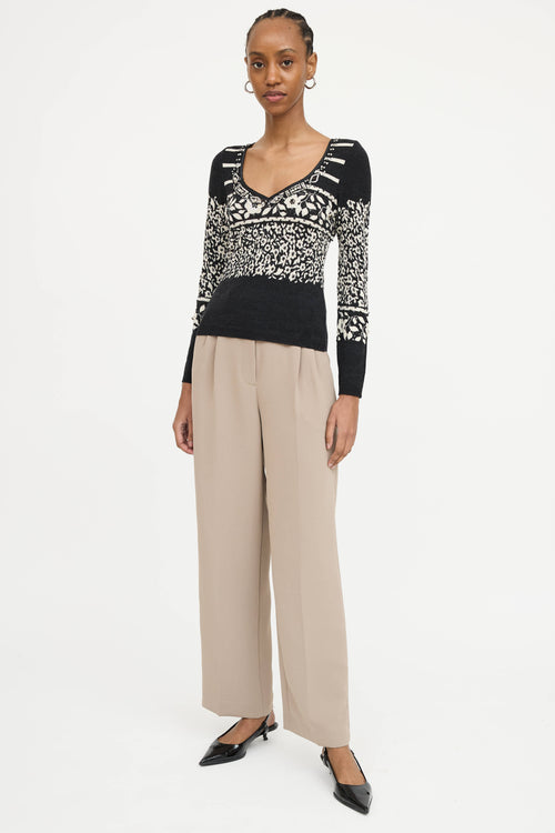 Blumarine Knit Embellished Top